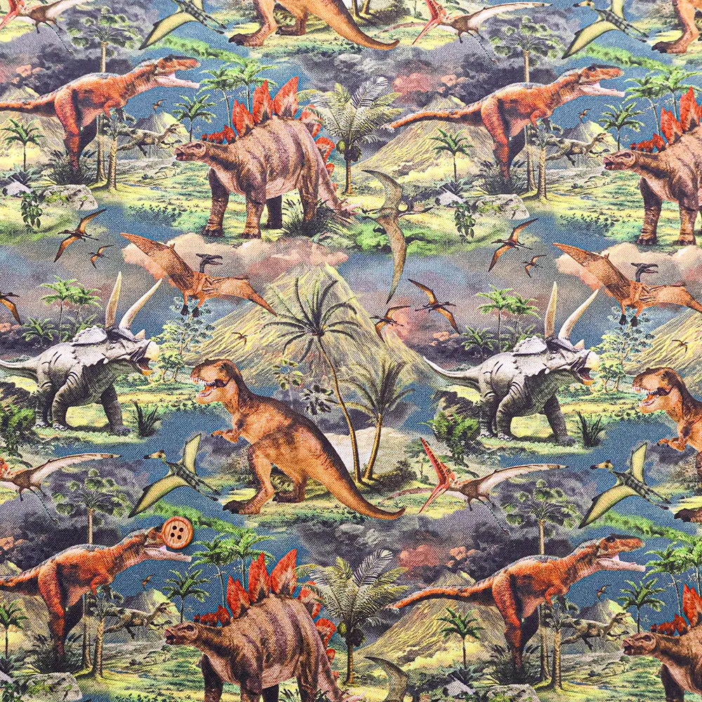 USAコットンプリント生地　TIMELESS TREASURES Dinosaur