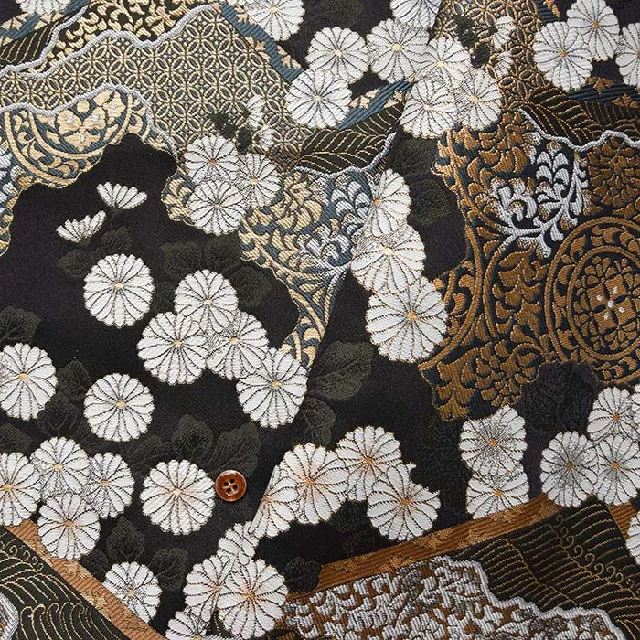 金襴 山に菊