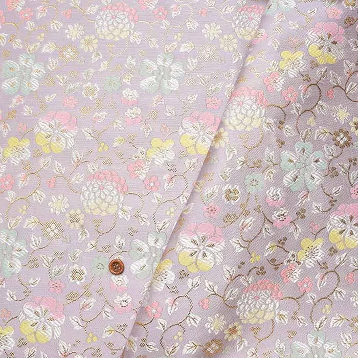 金襴　春の花