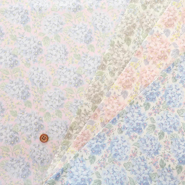 Liberty Fabrics 2026 S/S Organic Tana Vol.5　HAMPSHIRE HYDRANGEA