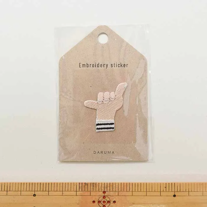 Embroidery sticker 刺繍ステッカー Aloha!