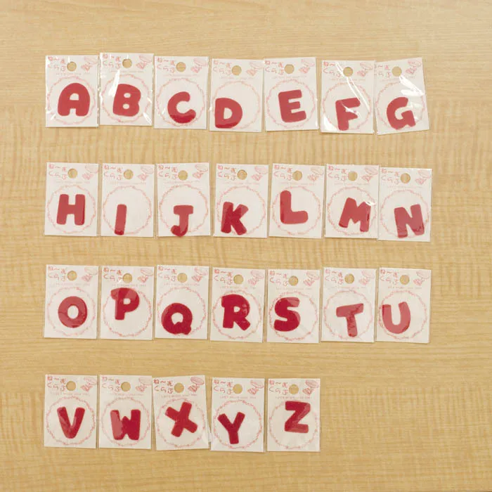 ワッペン　ねーむくらぶ（英字）　A～N