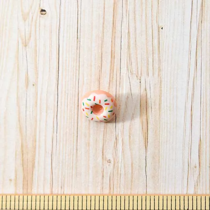 足つきボタン18mm　ドーナツ　カラフルスプレー
