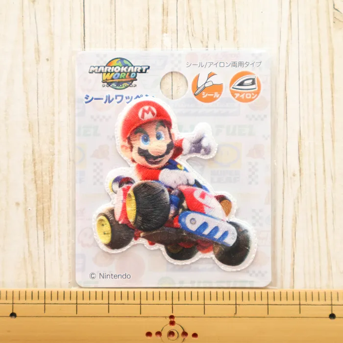 2wayワッペン　マリオカートワールド　マリオ