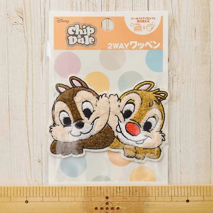 2way接着ワッペン サガラワッペン チップとデールフェイス