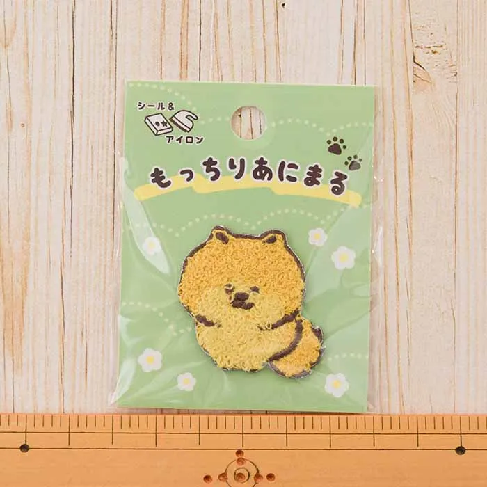 2way接着ワッペン もっちりあにまる ポメラニアン