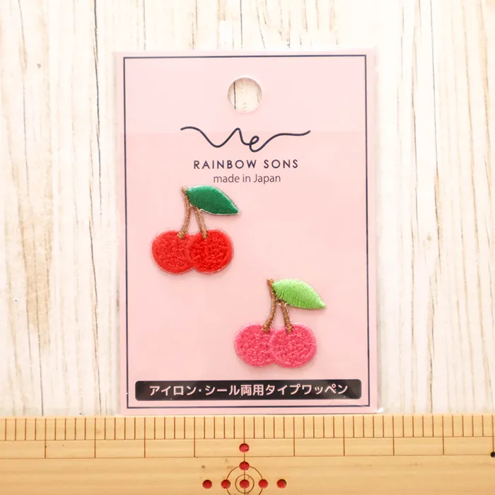 2wayワッペン　REINBOW SONS　さくらんぼ