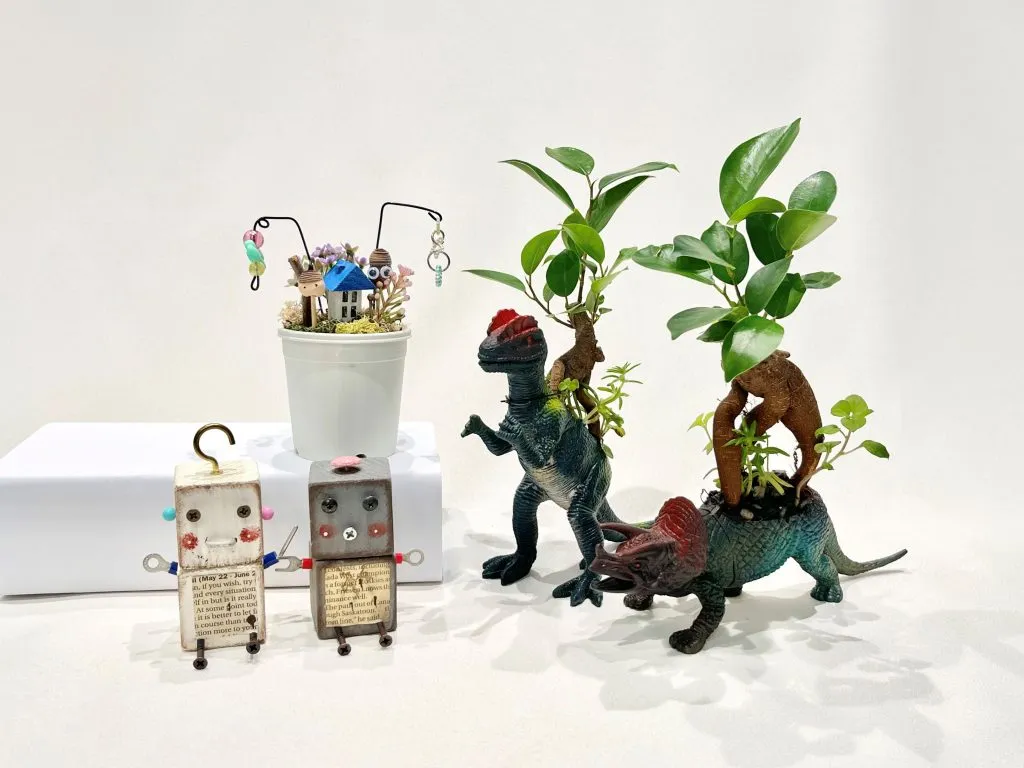 ①木のロボットをつくろう（高学年用） ②ポットの寄せ植えをつくろう（高学年用） ③恐竜の寄せ植えをつくろう（高学年用）