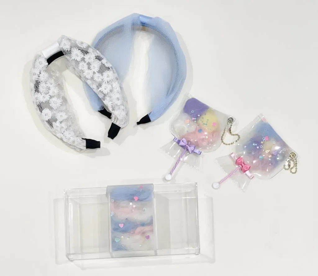 ①きじやリボンでカチューシャをつくろう（高学年用） ②羊毛フェルトを入れてわたあめ風チャームをつくろう（高学年用） ③羊毛フェルトを入れて収納ケースをつくろう（高学年用）
